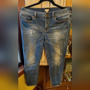 JCrew Women's Faded Blue Ankle Crop Jeans